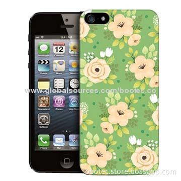TPU Cases for New iPhone 5, Green Floral, OEM Orders Welcomed